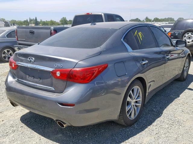 JN1BV7APXFM338895 - 2015 INFINITI Q50 BASE GRAY photo 4