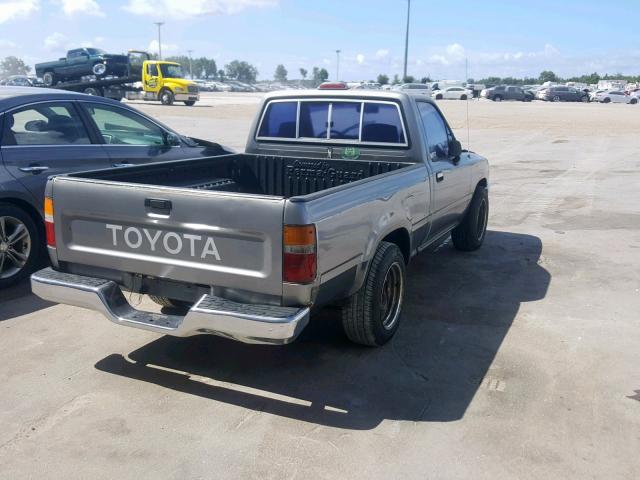 JT4RN81P8R5197907 - 1994 TOYOTA PICKUP 1/2 GRAY photo 4