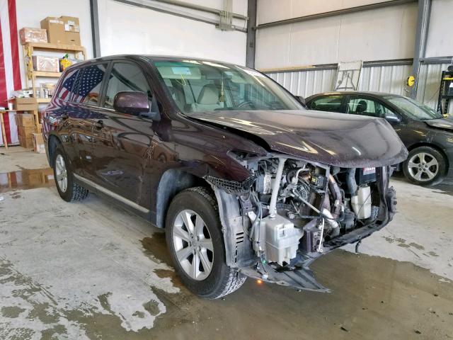 5TDZA3EH7DS035979 - 2013 TOYOTA HIGHLANDER BURGUNDY photo 1