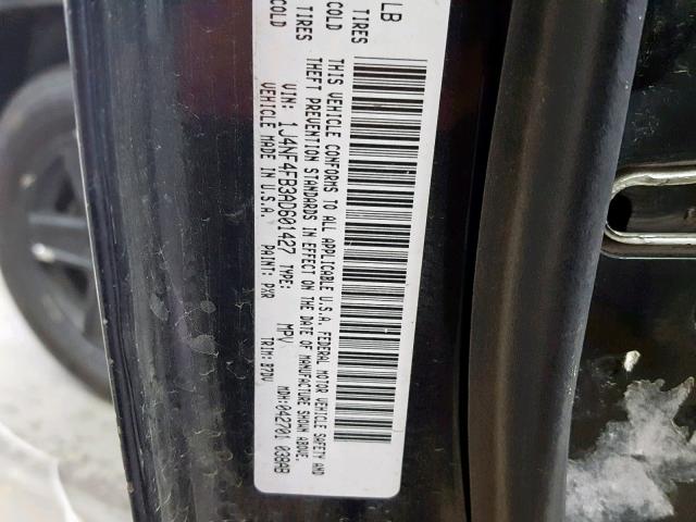 1J4NF4FB3AD601427 - 2010 JEEP COMPASS SP შავი ფოტო 10