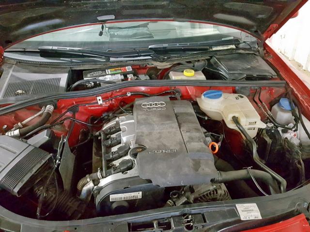 WAUKF78E76A074256 - 2006 AUDI A4 2.0T AV RED photo 7