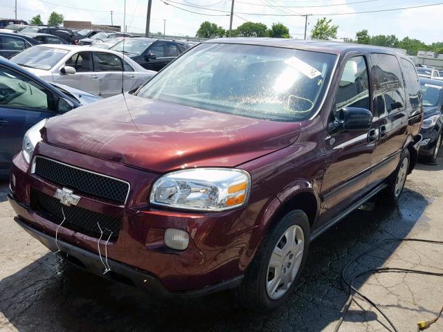 1GNDV23W48D124072 - 2008 CHEVROLET UPLANDER L MAROON photo 2