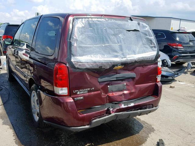 1GNDV23W48D124072 - 2008 CHEVROLET UPLANDER L MAROON photo 3