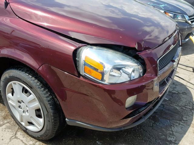 1GNDV23W48D124072 - 2008 CHEVROLET UPLANDER L MAROON photo 9