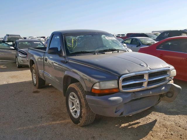 1D7FL16K84S579741 - 2004 DODGE DAKOTA SXT CHARCOAL photo 1