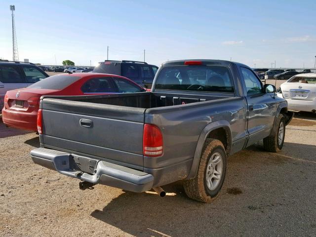 1D7FL16K84S579741 - 2004 DODGE DAKOTA SXT CHARCOAL photo 4