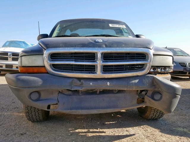 1D7FL16K84S579741 - 2004 DODGE DAKOTA SXT CHARCOAL photo 9