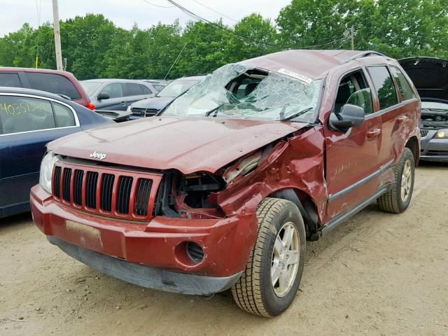 1J8GR48K77C664900 - 2007 JEEP GRAND CHER BURGUNDY photo 2