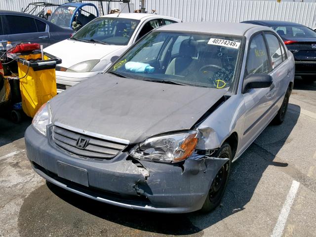 2HGES16142H553644 - 2002 HONDA CIVIC DX SILVER photo 2