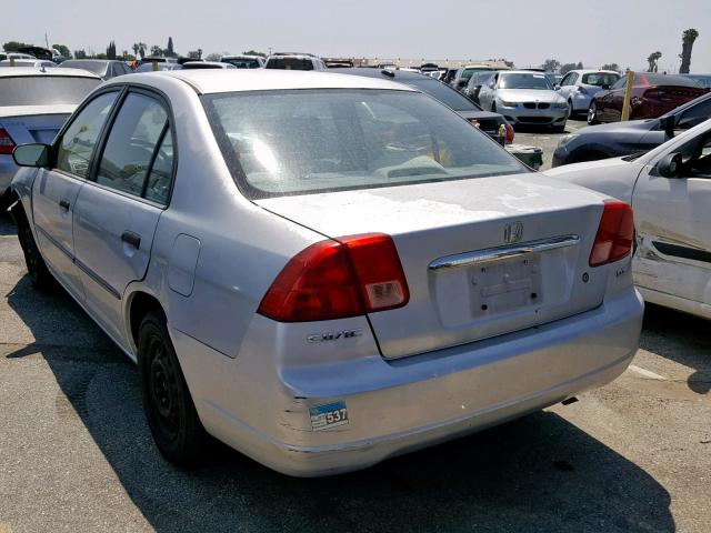 2HGES16142H553644 - 2002 HONDA CIVIC DX SILVER photo 3