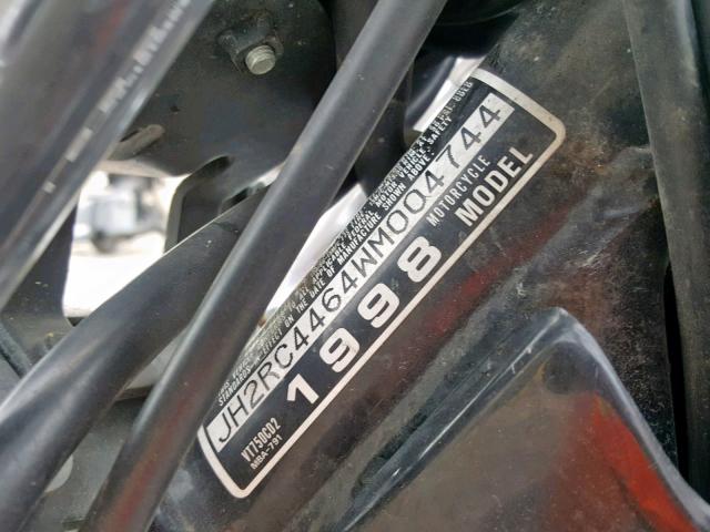 JH2RC4464WM004744 - 1998 HONDA VT750 CD2 红色 照片 10
