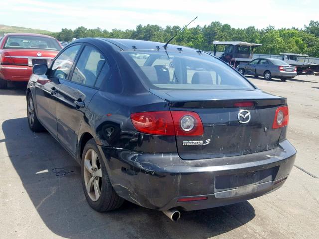 JM1BK12G661471639 - 2006 MAZDA 3 I BLACK photo 3