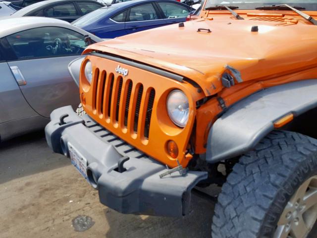 1C4AJWAG3CL245216 - 2012 JEEP WRANGLER S ORANGE photo 9