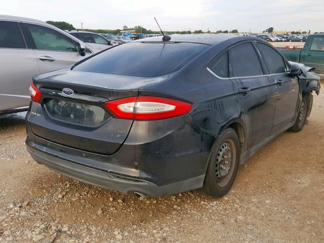 3FA6P0G76DR263355 - 2013 FORD FUSION S BLACK photo 4