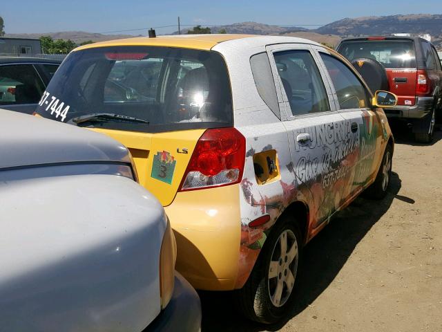 KL1TD66628B114203 - 2008 CHEVROLET AVEO BASE Ақ фото 4