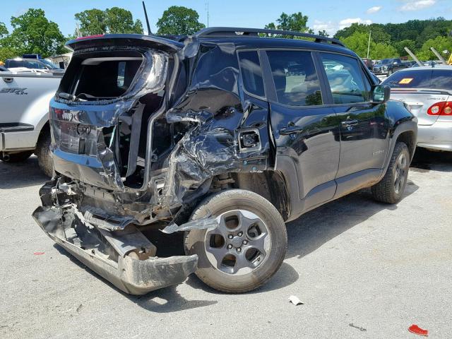ZACCJBAB8HPG62758 - 2017 JEEP RENEGADE S შავი ფოტო 4