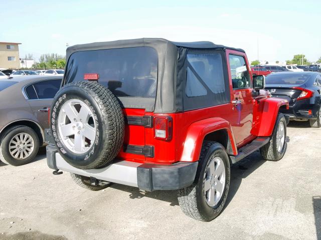 1C4AJWBG2CL155327 - 2012 JEEP WRANGLER S RED photo 4