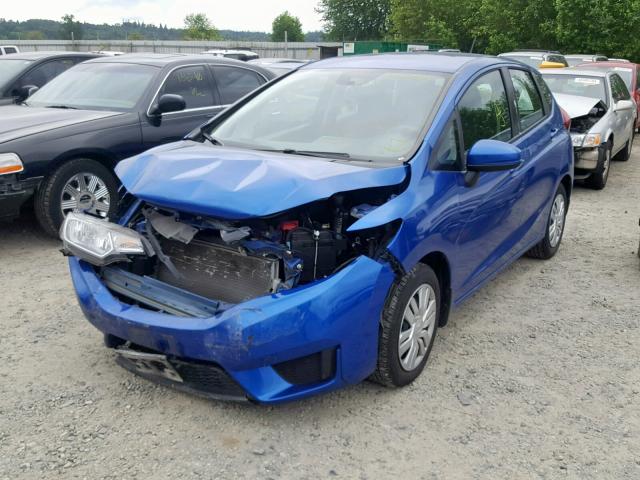 3HGGK5H55FM773415 - 2015 HONDA FIT LX BLUE photo 2