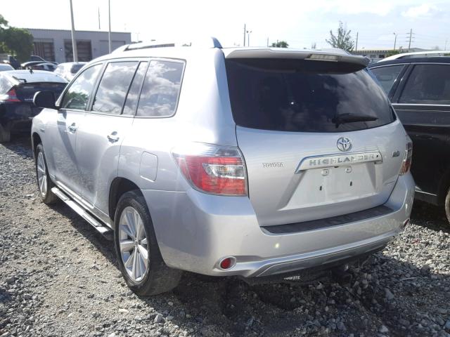 JTEEW44A482005969 - 2008 TOYOTA HIGHLANDER SILVER photo 3