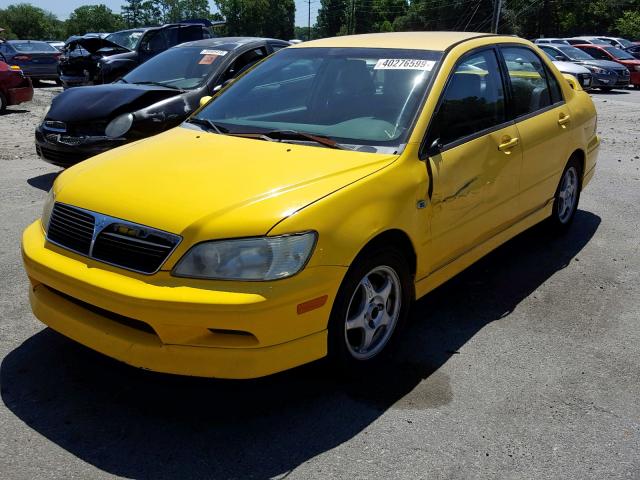 JA3AJ86E93U084639 - 2003 MITSUBISHI LANCER OZ YELLOW photo 2