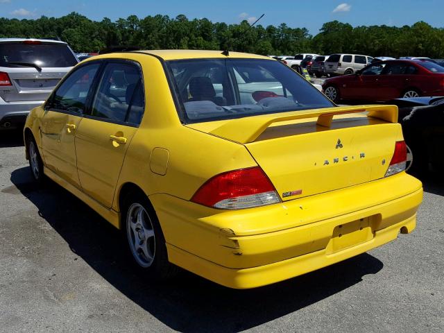 JA3AJ86E93U084639 - 2003 MITSUBISHI LANCER OZ YELLOW photo 3