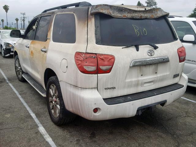 5TDKY5G16AS029496 - 2010 TOYOTA SEQUOIA LI WHITE photo 3