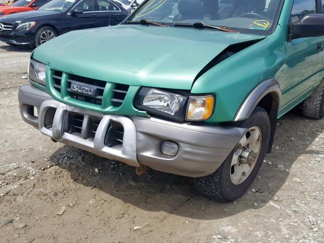 4S2CK57W8Y4304006 - 2000 ISUZU AMIGO GREEN photo 9