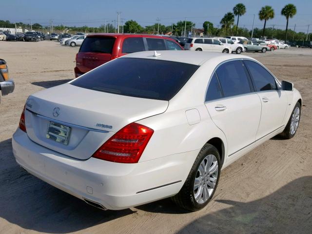 WDDNG9FBXAA310608 - 2010 MERCEDES-BENZ S 400 WHITE photo 4