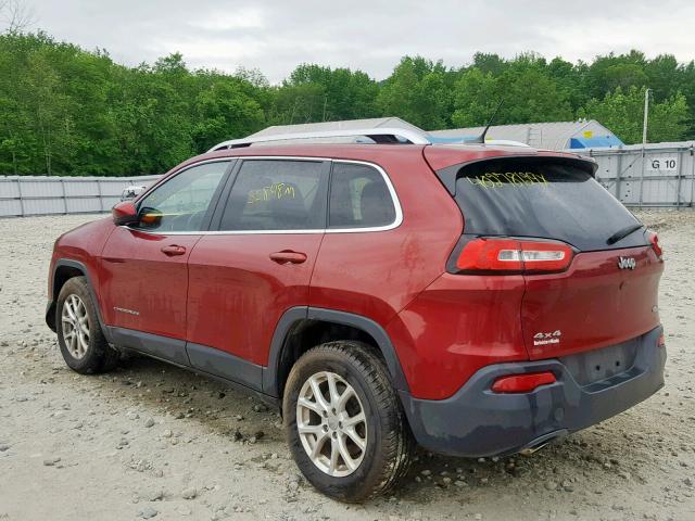 1C4PJMCB9GW147750 - 2016 JEEP CHEROKEE L MAROON photo 3