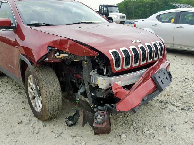 1C4PJMCB9GW147750 - 2016 JEEP CHEROKEE L MAROON photo 9