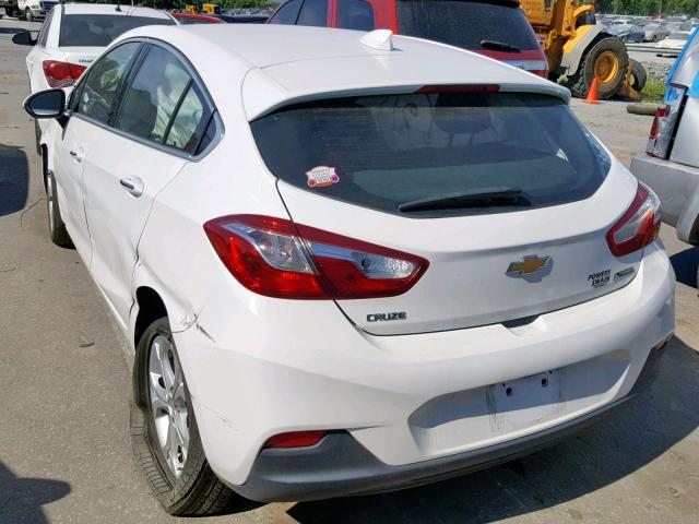 3G1BF6SM7JS588587 - 2018 CHEVROLET CRUZE PREM WHITE photo 3