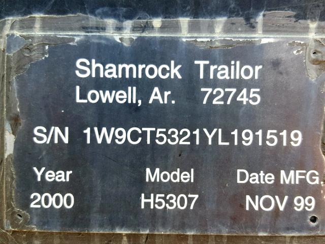 1W9CT5321YL191519 - 2000 UTILITY TRAILER Qara foto 10