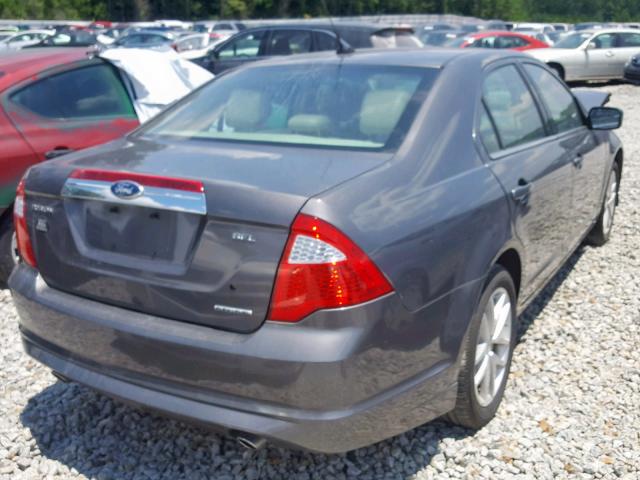 3FAHP0JG2CR160515 - 2012 FORD FUSION SEL GRAY photo 4