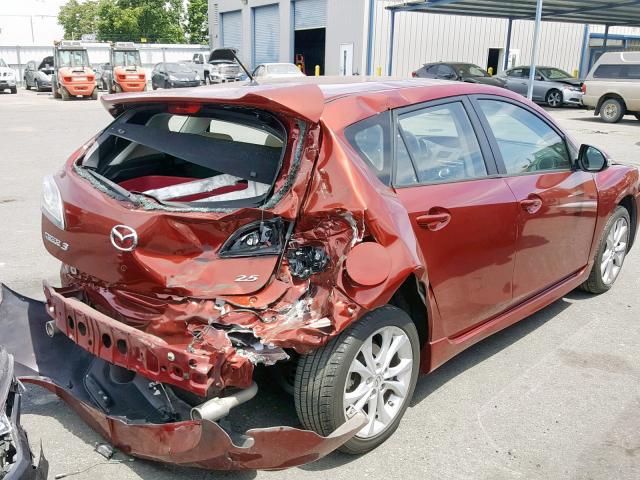 JM1BL1H64A1227850 - 2010 MAZDA 3 S RED photo 4