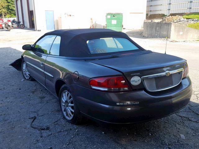 1C3EL55U61N584838 - 2001 CHRYSLER SEBRING LX GRAY photo 3