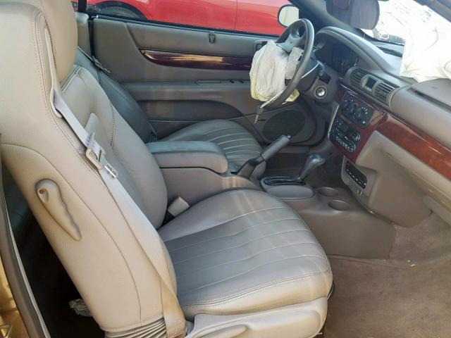 1C3EL55U61N584838 - 2001 CHRYSLER SEBRING LX GRAY photo 5