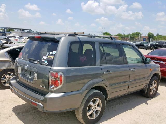 5FNYF18308B043904 - 2008 HONDA PILOT SE GRAY photo 4