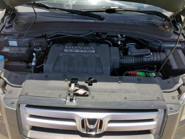 5FNYF18308B043904 - 2008 HONDA PILOT SE GRAY photo 7