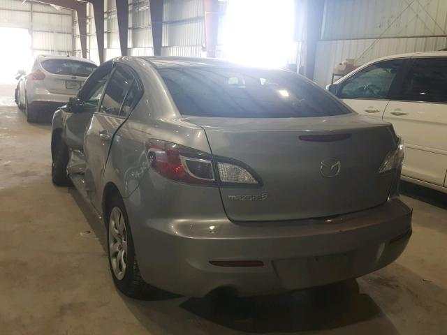 JM1BL1TF9D1820101 - 2013 MAZDA 3 I GRAY photo 3