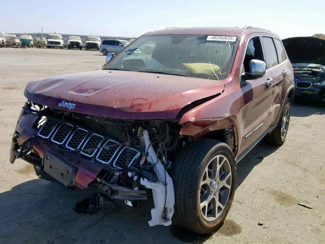 1C4RJFBG4KC642725 - 2019 JEEP GRAND CHER BURGUNDY photo 2