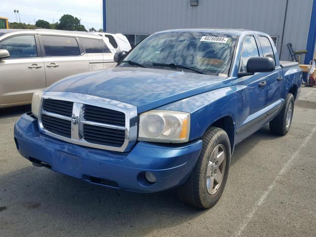 1D7HW58N55S207788 - 2005 DODGE DAKOTA QUA BLUE photo 2