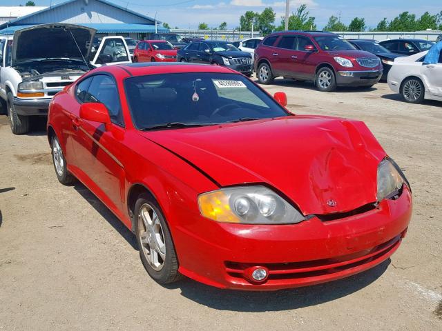 KMHHM65D44U105270 - 2004 HYUNDAI TIBURON RED photo 1