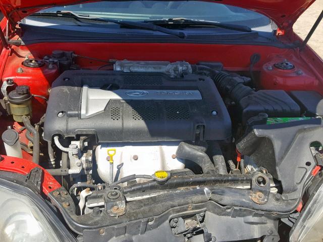 KMHHM65D44U105270 - 2004 HYUNDAI TIBURON RED photo 7