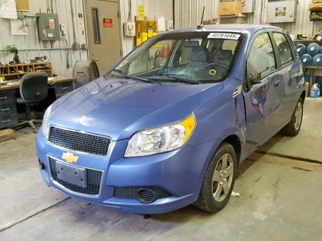 KL1TD66E09B621500 - 2009 CHEVROLET AVEO LS BLUE photo 2