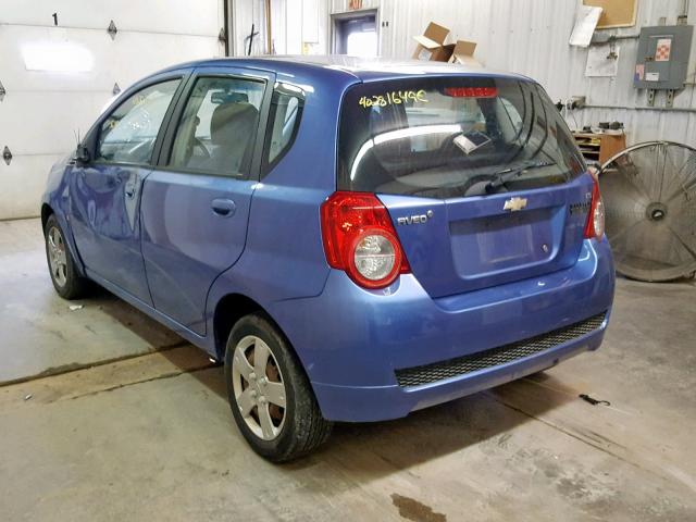 KL1TD66E09B621500 - 2009 CHEVROLET AVEO LS BLUE photo 3