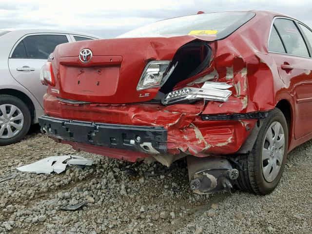 4T4BF3EK7AR038873 - 2010 TOYOTA CAMRY BASE RED photo 9