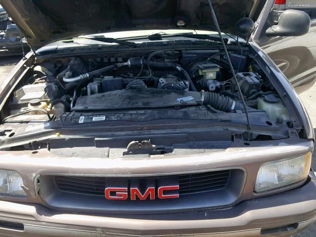 1GTCS1941VK506905 - 1997 GMC SONOMA BROWN photo 7