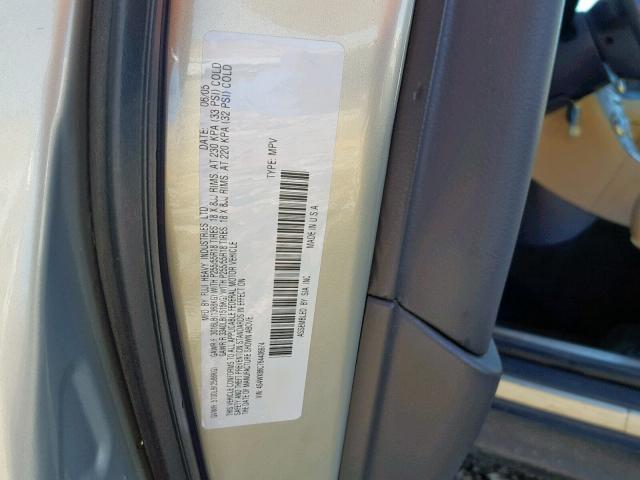 4S4WX86C764406974 - 2006 SUBARU B9 TRIBECA TAN photo 10