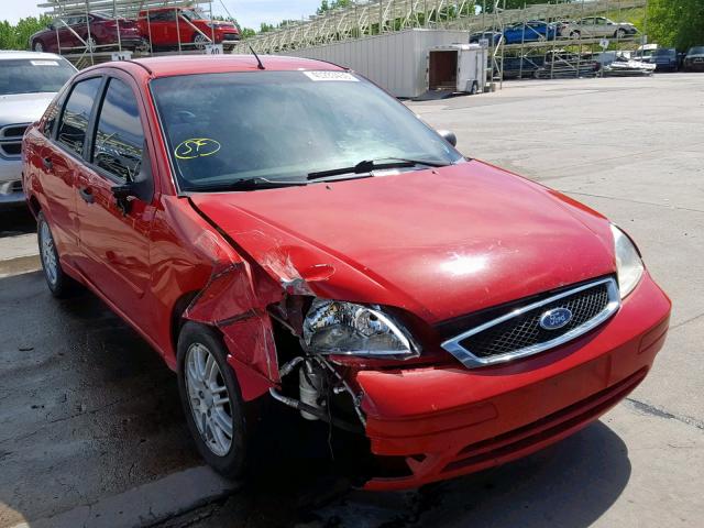 1FAFP34N27W250236 - 2007 FORD FOCUS ZX4 RED photo 1