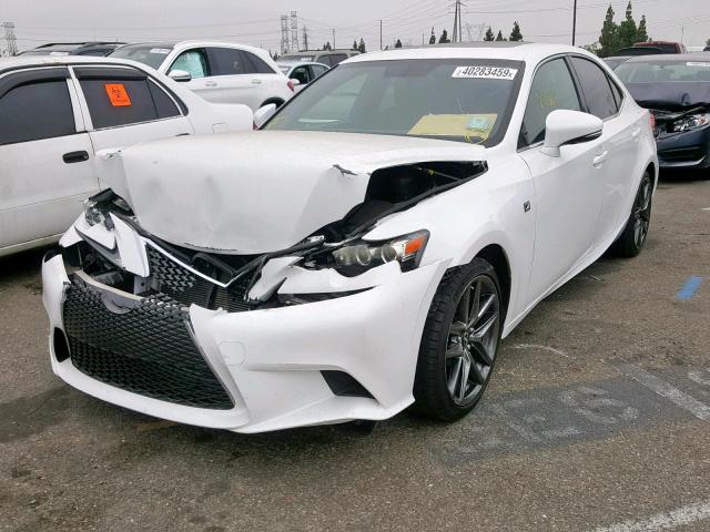 JTHBF1D28E5040215 - 2014 LEXUS IS 250 WHITE photo 2